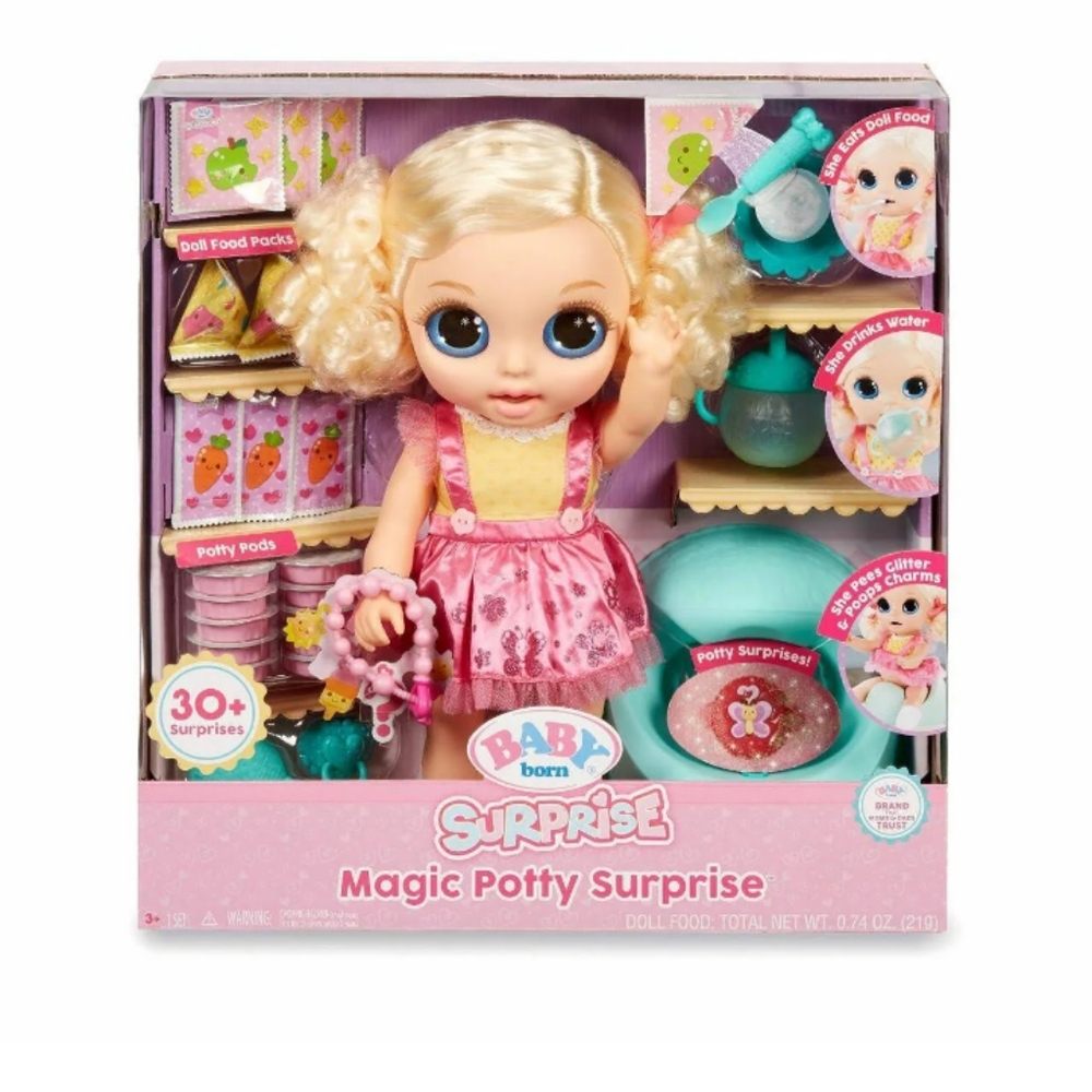Baby Born Magic Potty Surprise Doll